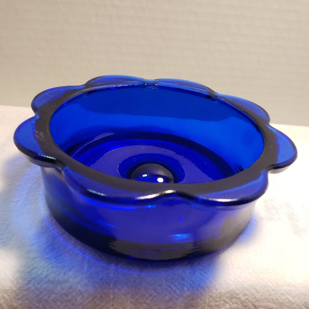 Beautiful Cobalt blue trinket dish by ERVA